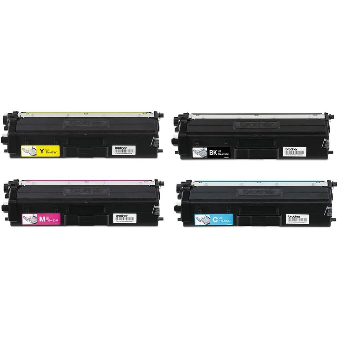 Brother TN433BK, TN433C, TN433M, TN433Y High Yield Toner Cartridge Set