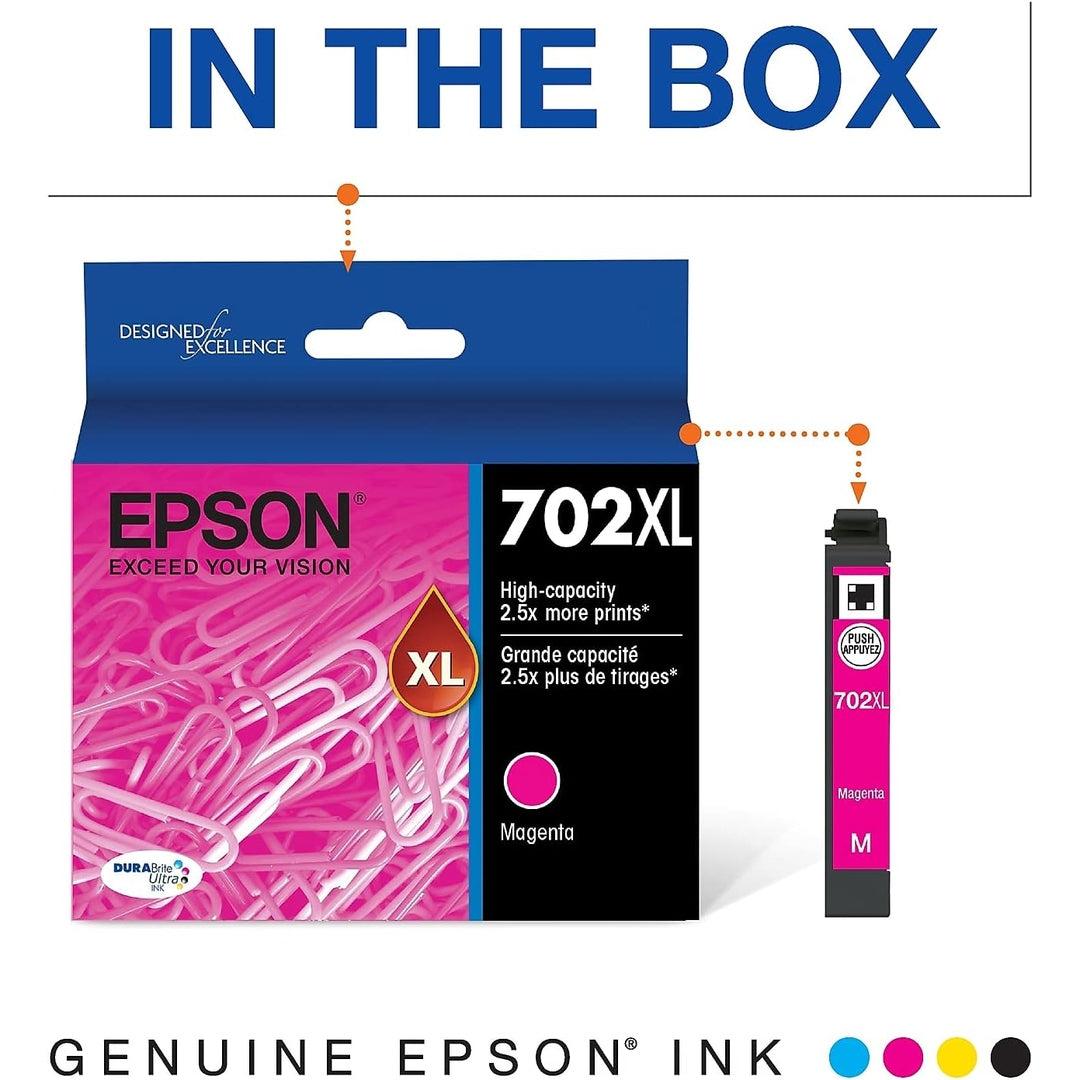 EPSON 702 DURABrite Ultra Ink High Capacity Magenta Cartridge (T702XL320-S)