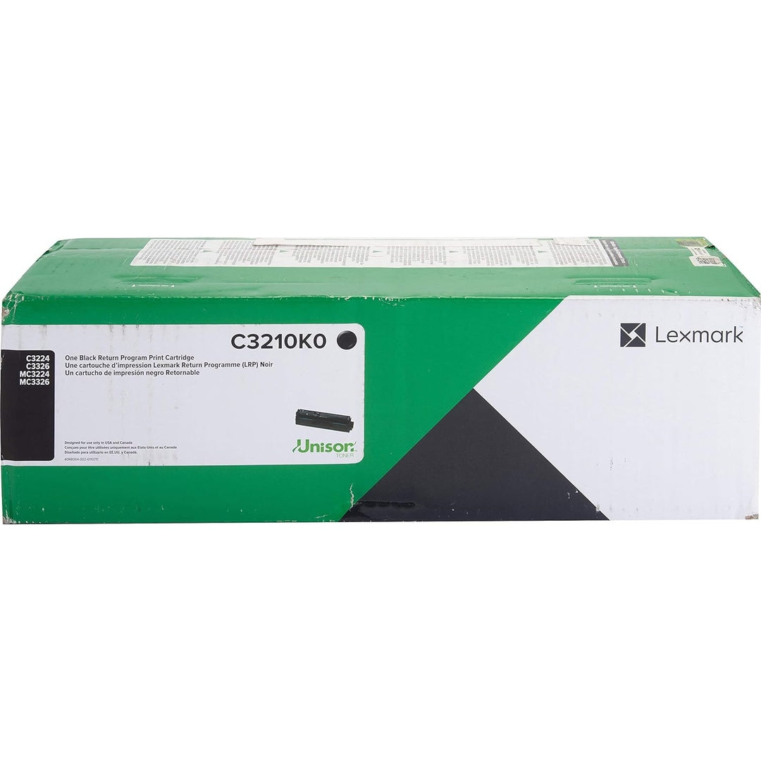 Lexmark, LEXC3210K0, C3210K0 Black Return Program Print Cartridge, 1 Each
