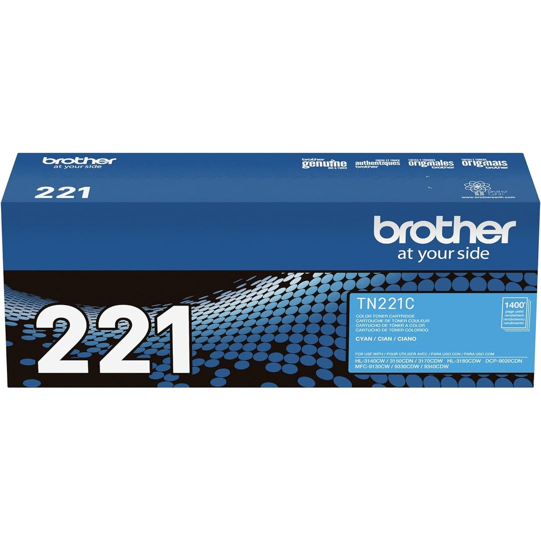 Brother Genuine Standard Yield Toner Cartridge, TN221C,