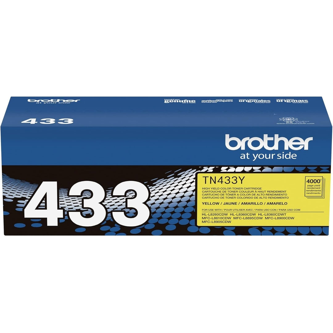 Brother Genuine High Yield Toner Cartridge, TN433Y,