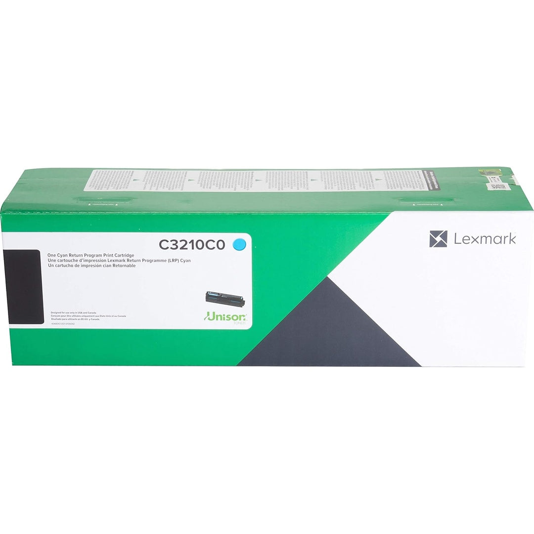 Lexmark, LEXC3210C0, Cyan Return Program Print Cartridge, 1 Each, smaill