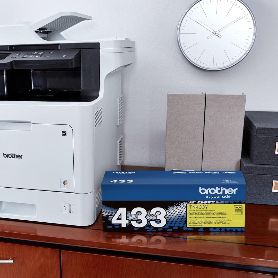 Brother Genuine High Yield Toner Cartridge, TN433Y,