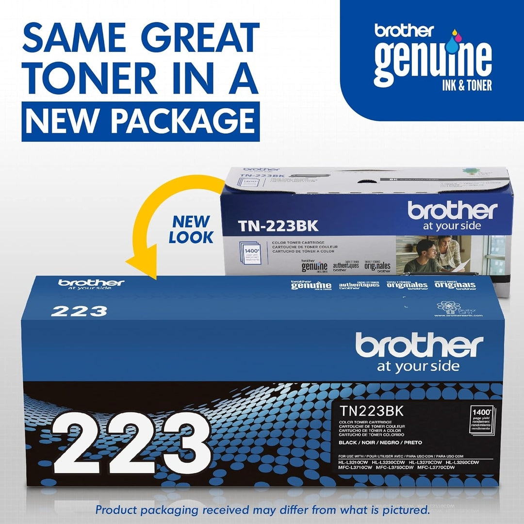 Brother Genuine TN223BK, Standard Yield Toner Cartridge,