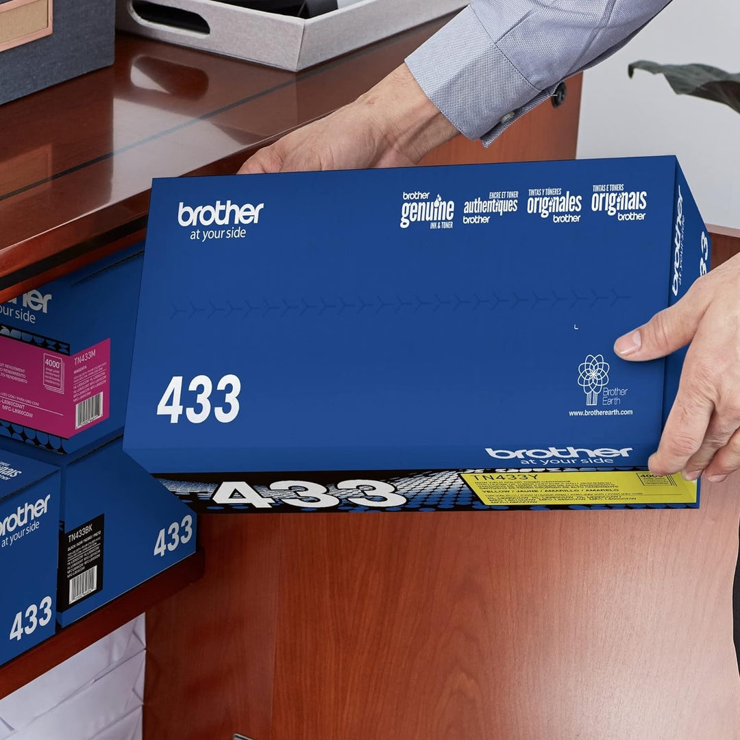 Brother Genuine High Yield Toner Cartridge, TN433Y,