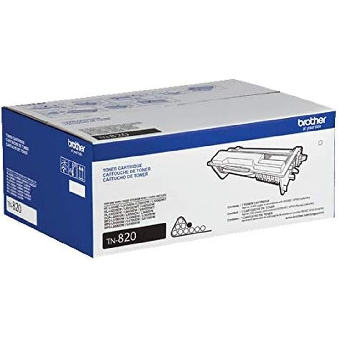 Brother Genuine TN820 2-Pack Standard Yield Black Toner Cartridge