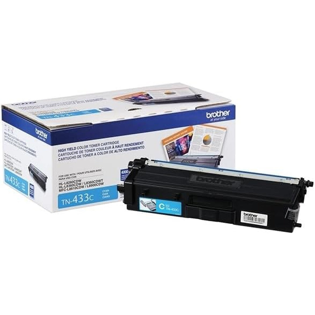 Brother TN433BK, TN433C, TN433M, TN433Y High Yield Toner Cartridge Set