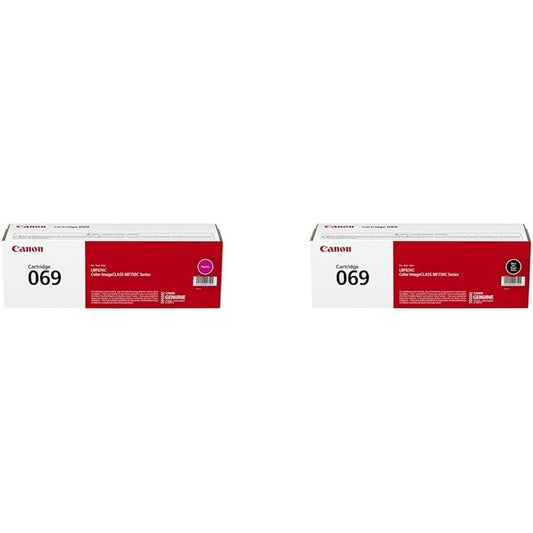 Canon 069 Magenta and Black Toner Cartridges,