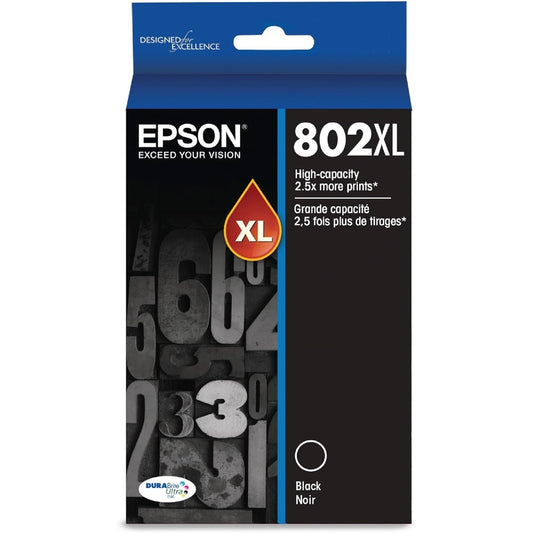 EPSON 802 DURABrite Ultra Ink High Capacity Black Cartridge (T802XL120-S)