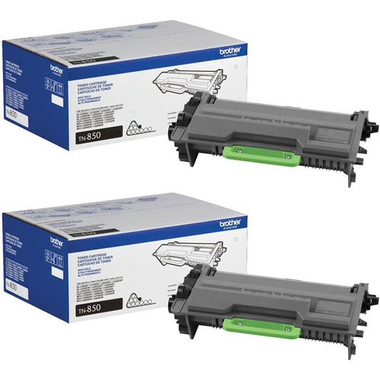 Brother Genuine TN850 2-Pack High Yield Black Toner Cartridge