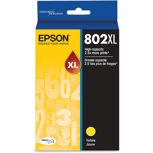 EPSON 802 DURABrite Ultra Ink High Capacity Yellow Cartridge (T802XL420-S)