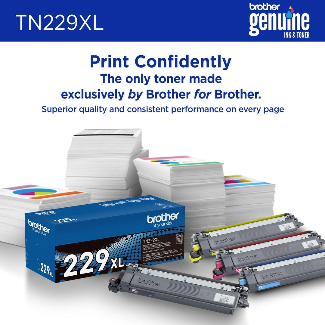 Brother Genuine TN229XLBK Black High Yield Printer Toner Cartridge