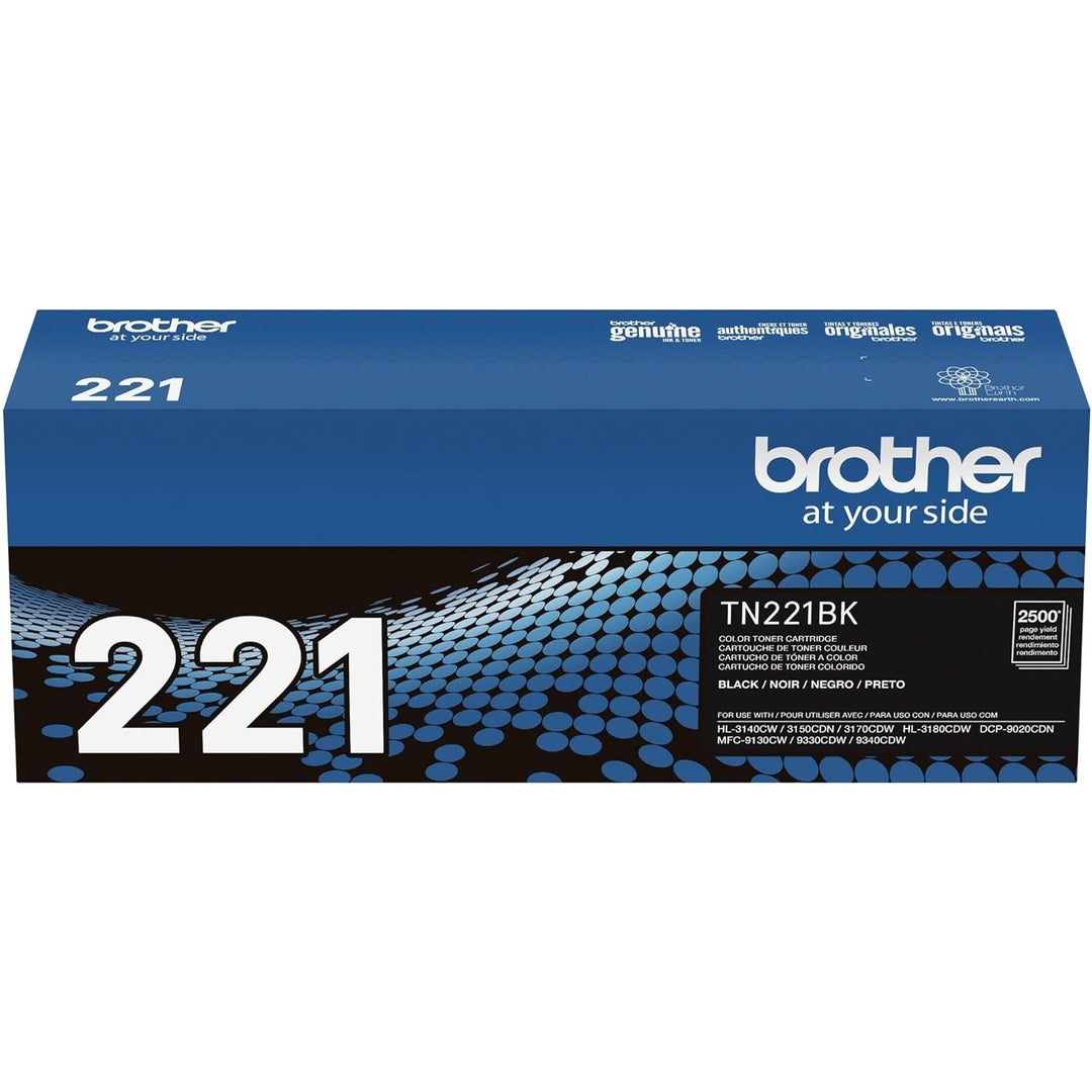 Brother Genuine Standard Yield Toner Cartridge, TN221BK,