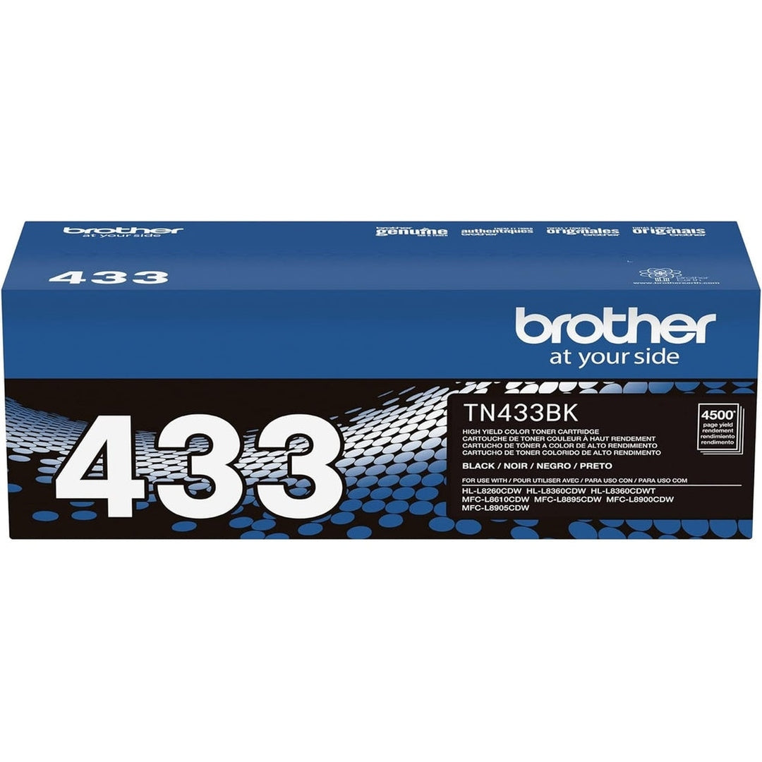 Brother Genuine TN433BK High Yield Toner-Retail Packaging, Black, 1 Size