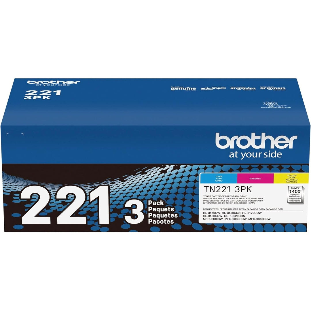 Brother Genuine Standard-Yield Toner Cartridge Three Pack TN221 3PK