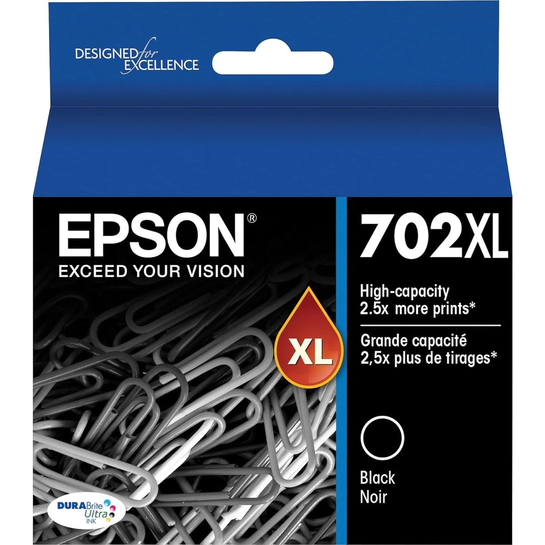 EPSON 702 DURABrite Ultra Ink High Capacity Black Cartridge (T702XL120-S)