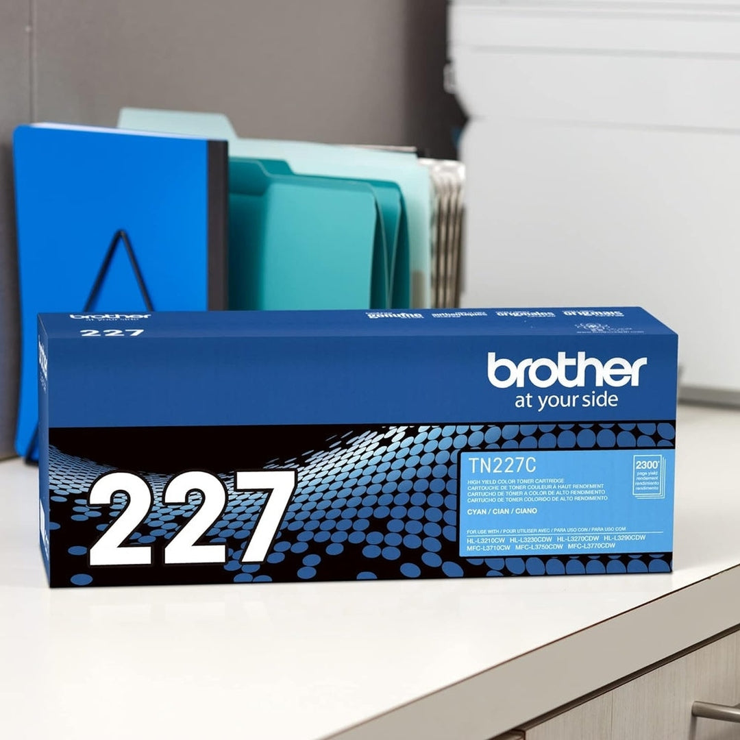 Brother Genuine TN227C, High Yield Toner Cartridge,