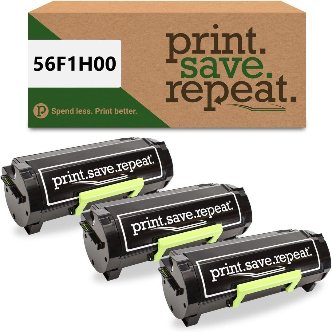 Lexmark 56F1H00 3-Pack High Yield Remanufactured Toner Cartridges