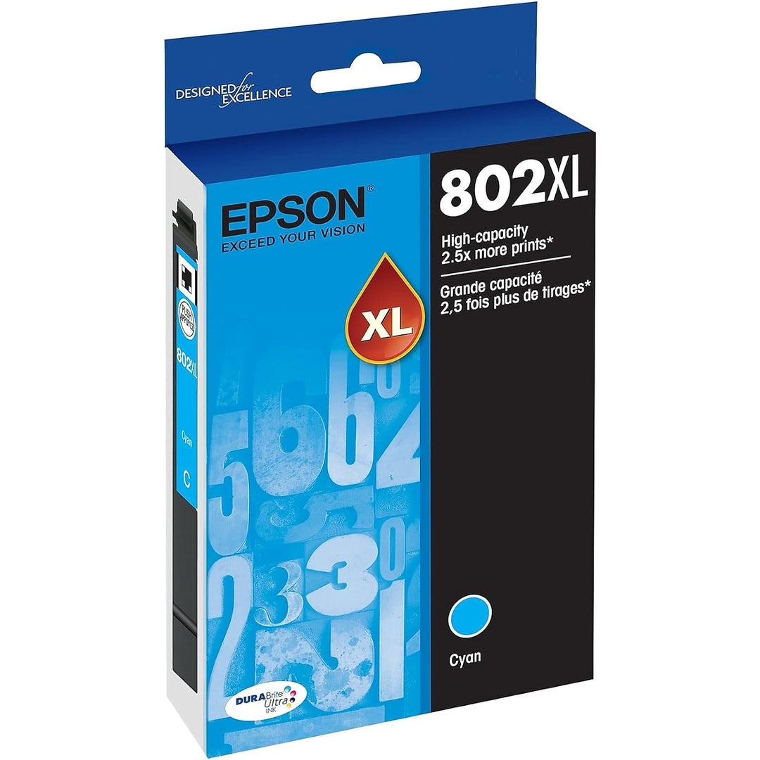 EPSON 802 DURABrite Ultra Ink High Capacity Cyan Cartridge (T802XL220-S)