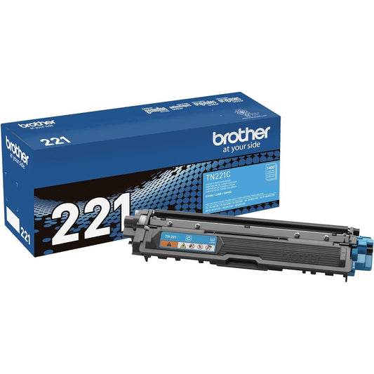 Brother Genuine Standard Yield Toner Cartridge, TN221C,