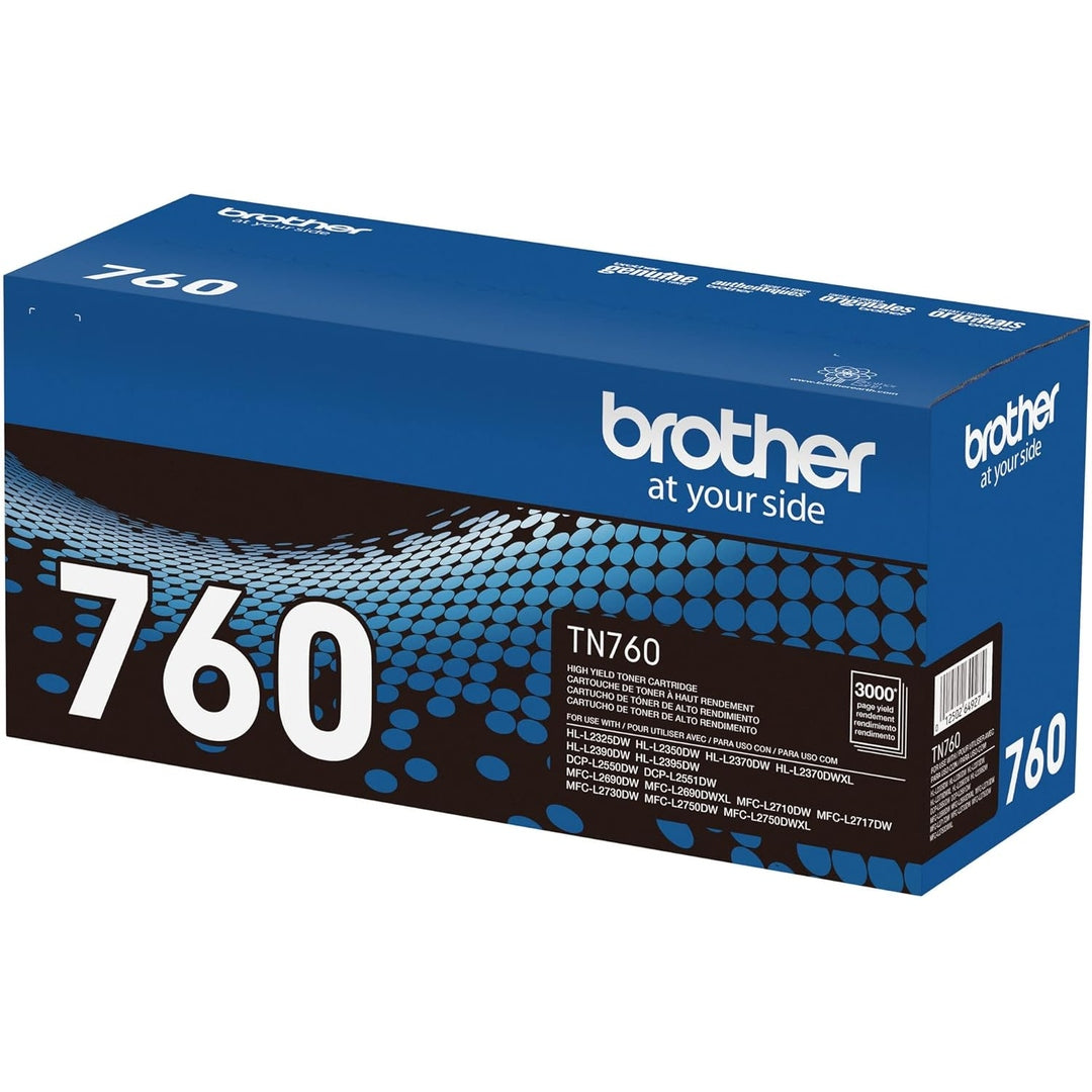 Brother Genuine TN760 High Yield Black Toner Cartridge