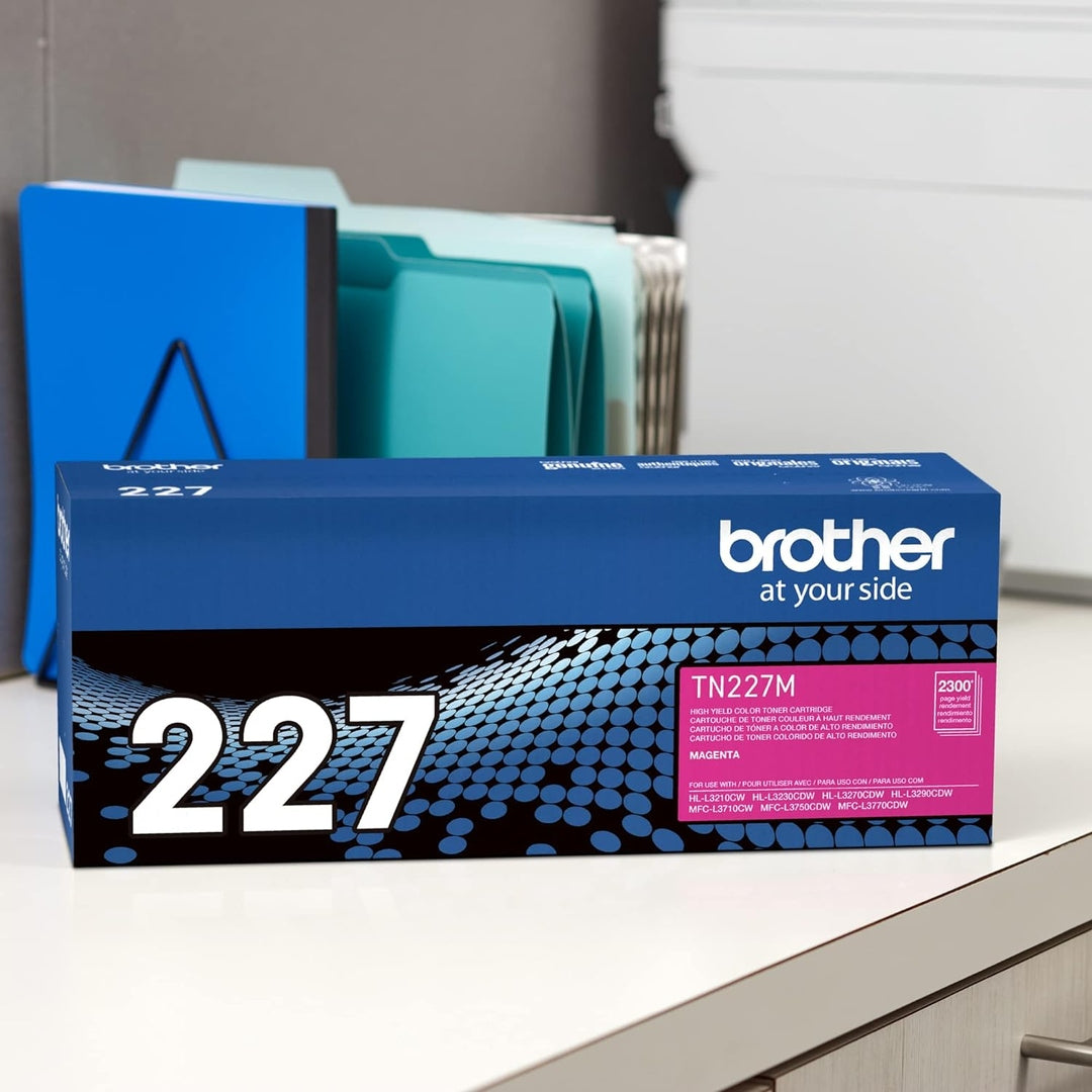 Brother Genuine TN227M, High Yield Toner Cartridge,