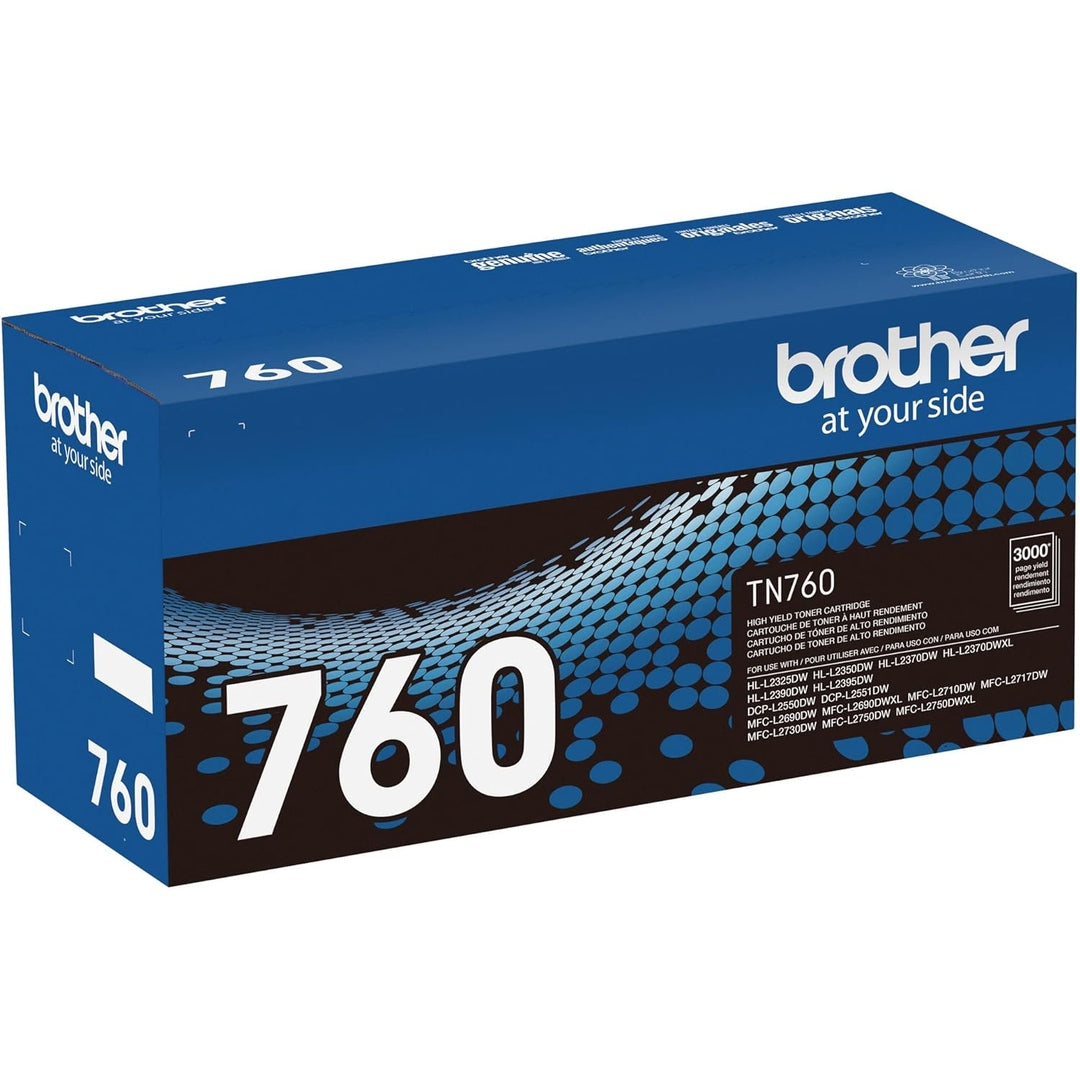 Brother Genuine TN760 High Yield Black Toner Cartridge