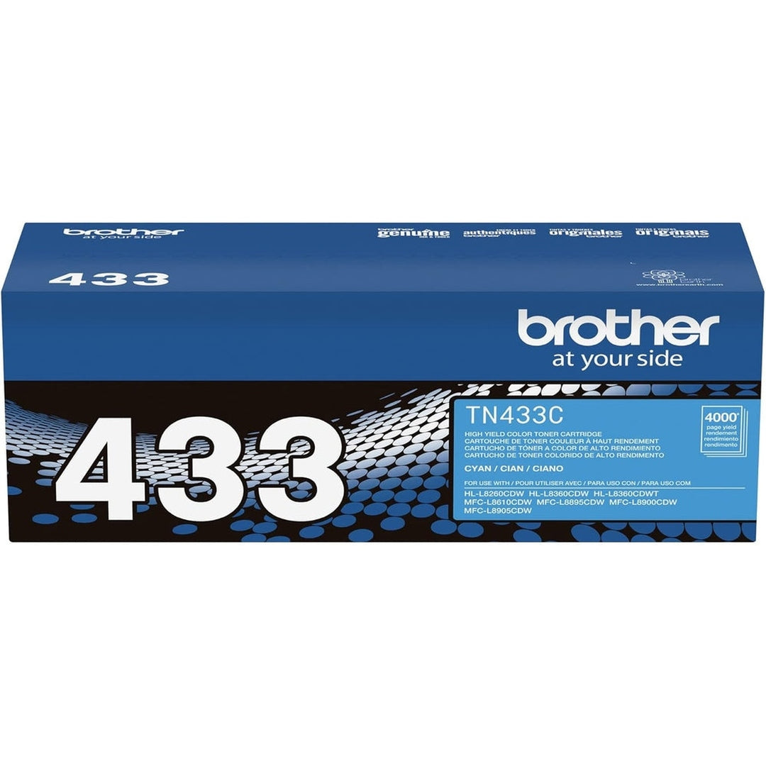 Brother Genuine High Yield Toner Cartridge, TN433C,