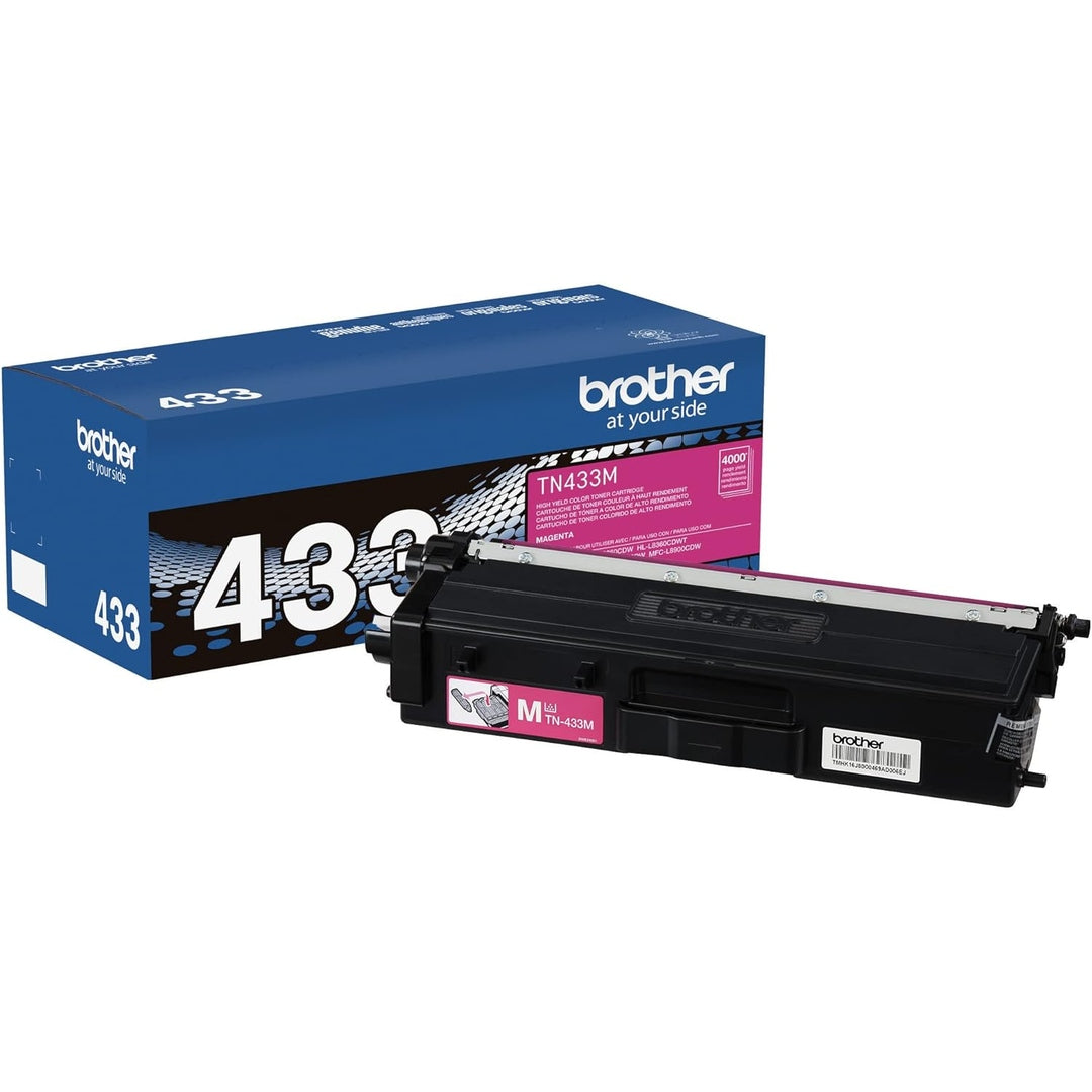 Brother Genuine High Yield Toner Cartridge, TN433M,