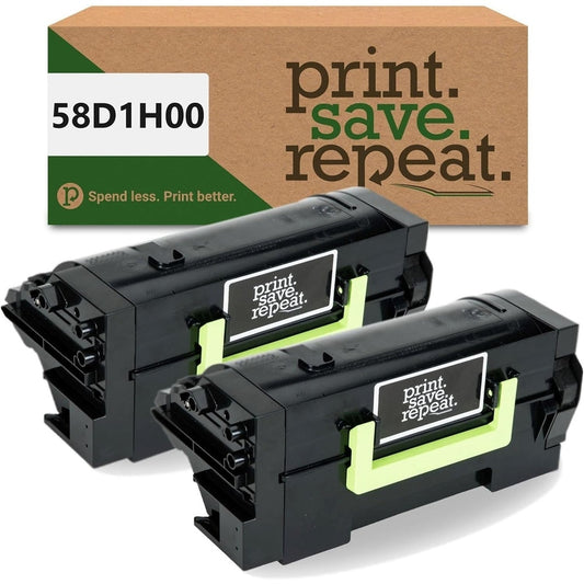 Lexmark 58D1H00 2-Pack High Yield Remanufactured Toner Cartridge