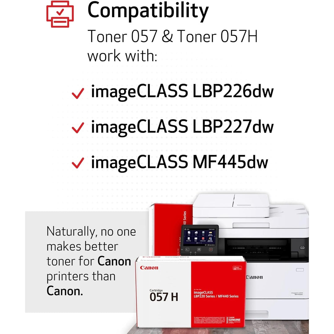 Canon Genuine Toner Cartridge 057 Black (3009C001), 1-Pack