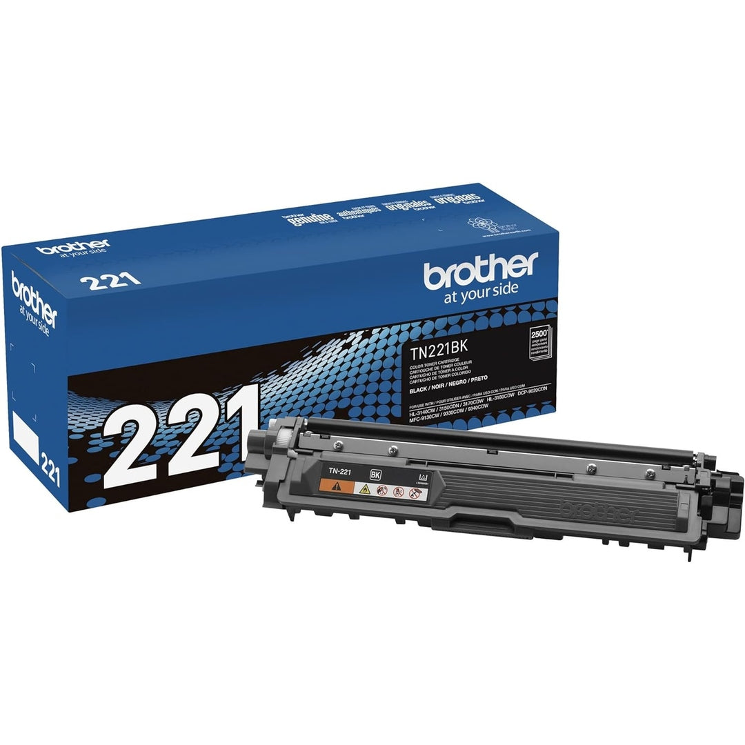 Brother Genuine Standard Yield Toner Cartridge, TN221BK,