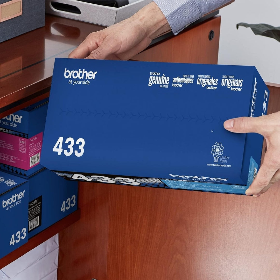 Brother Genuine High Yield Toner Cartridge, TN433C,