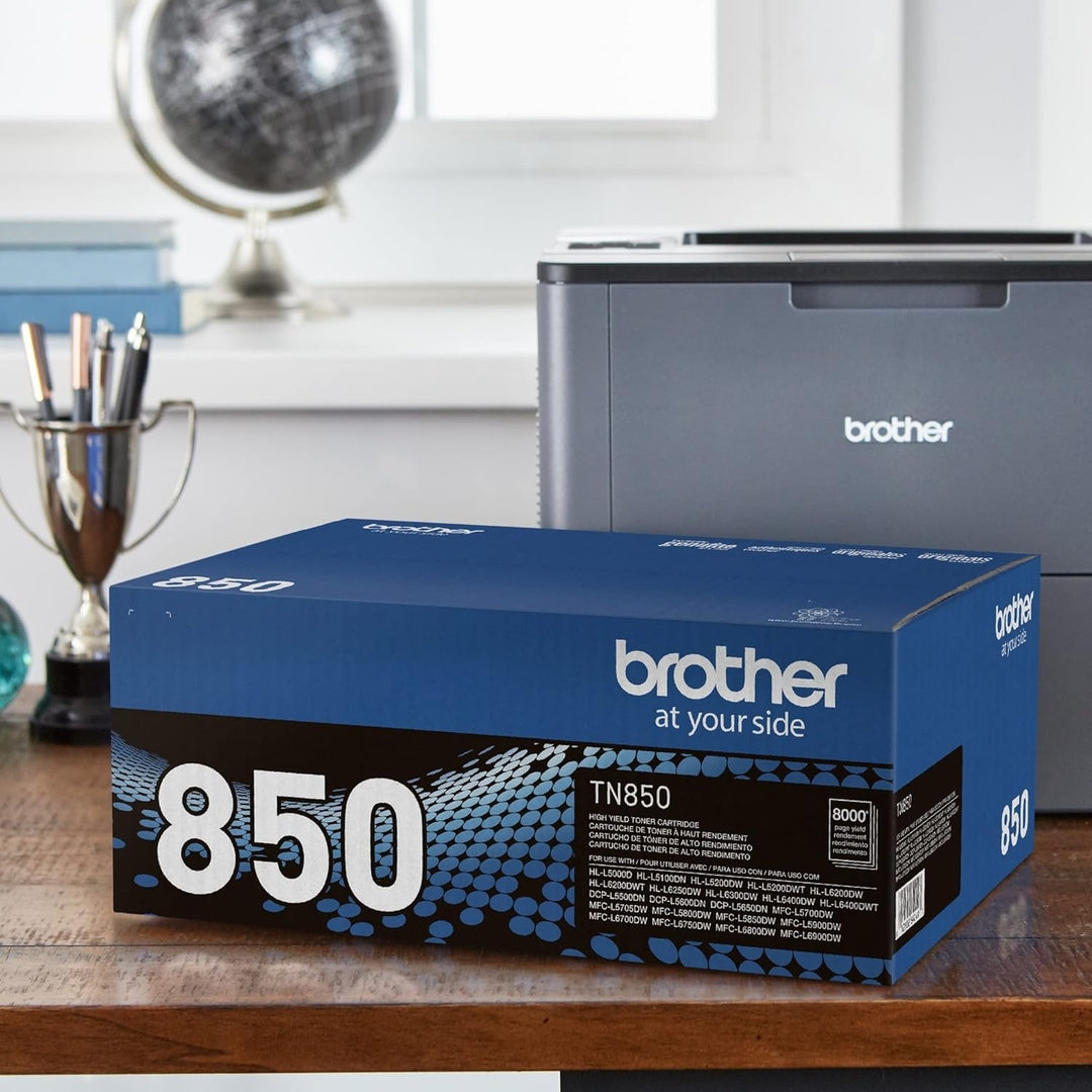 Brother Genuine High Yield Toner Cartridge, TN850,