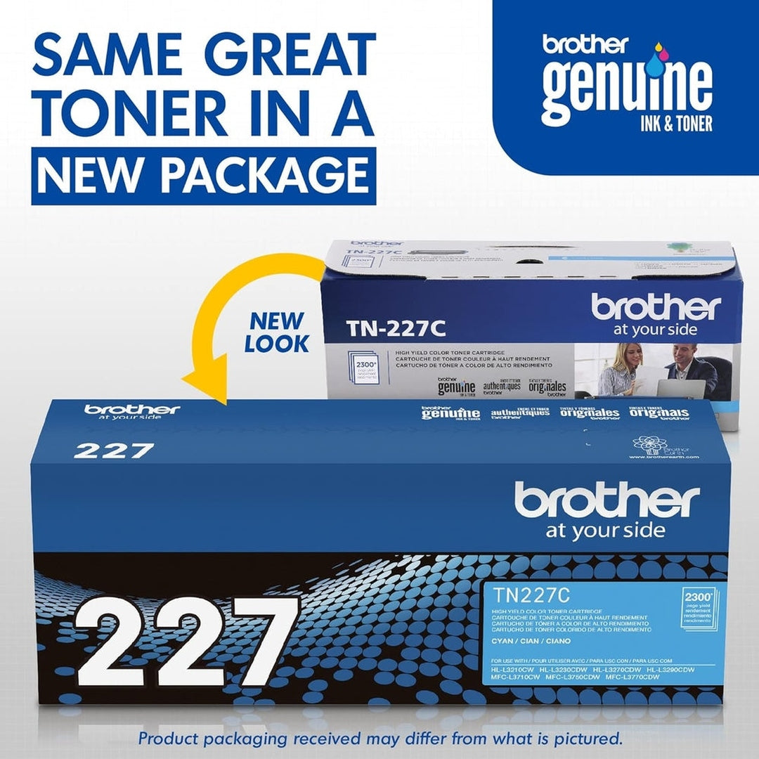 Brother Genuine TN227C, High Yield Toner Cartridge,